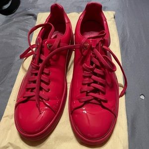 Red Louis Vuitton Sneakers Womens Size 37 & 1/2